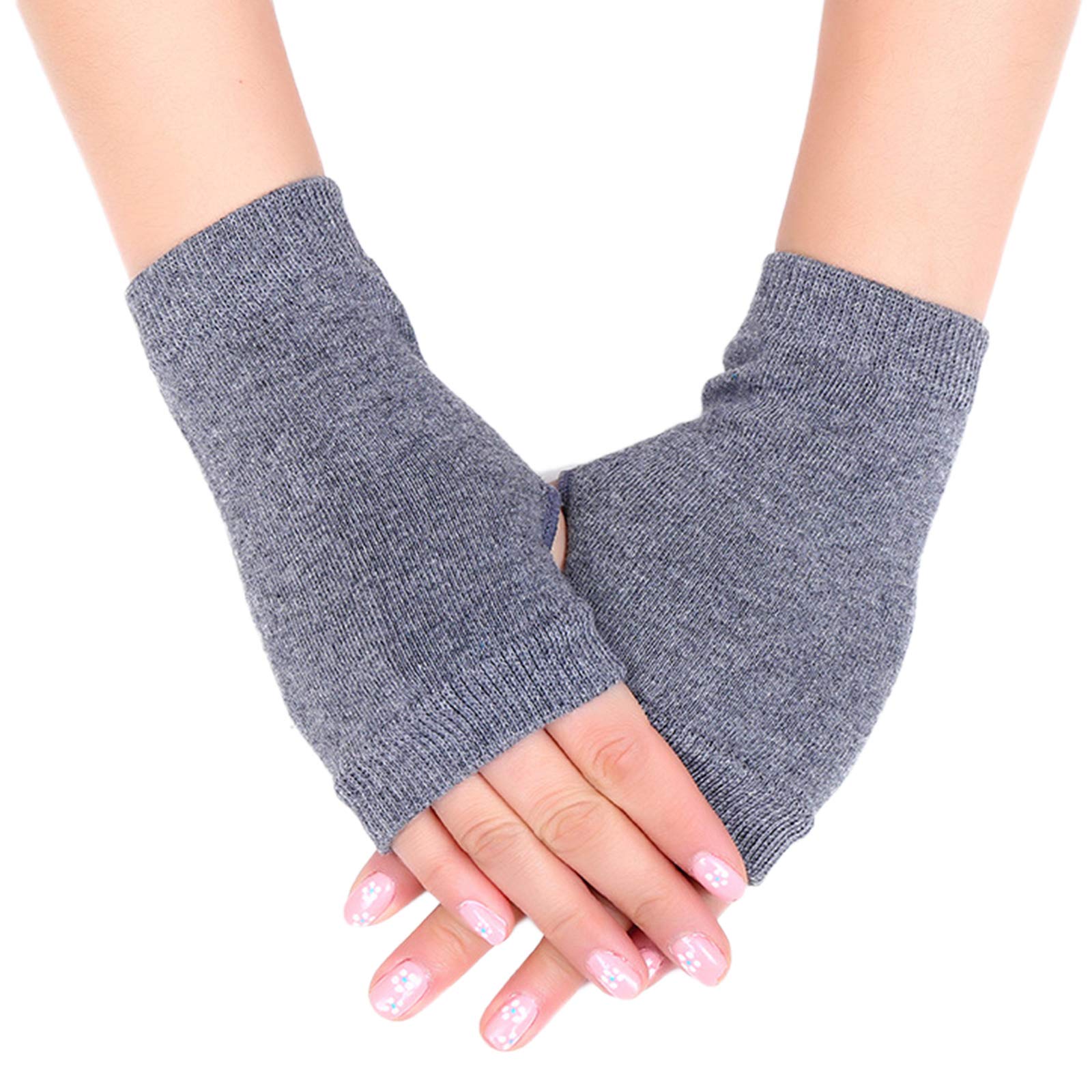 Amazon.co.jp: TAIYANBEST ユニセックス コットン ニット 指なし手袋